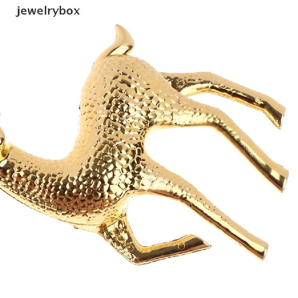 [jewelrybox] 1pc Natal Elk Plastik Golden Cake Topper Dessert Dekorasi Anak Hadiah Butik