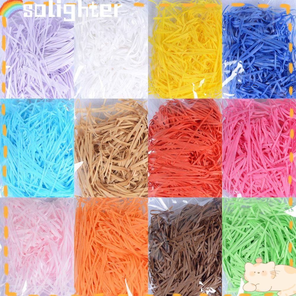 Solighter 20g Raffia Shredded Paper Craft Packaging Alat Aksesaries Confetti Wrapping Perlengkapan