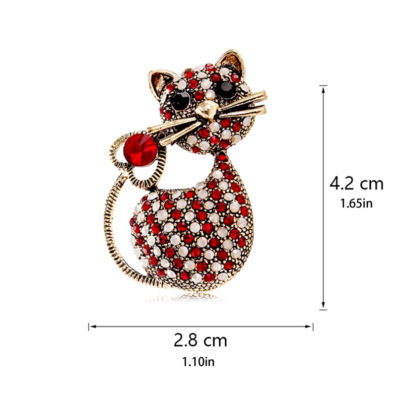 Bros Kucing Cat Enamel Lucu Unisex Wanita Dan Pria Brooch Pin Desain Hewan Perhiasan Fashion