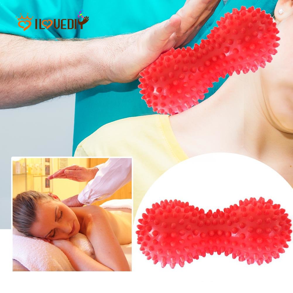 Pvc Peanut Fascia Massage Ball/Training Grip Bola Relaksasi Otot/Sakit Kaki Stress Massager Sensory Ball/Alat Perawatan Kesehatan Diri/Yoga Fitness Mini Bola Landak