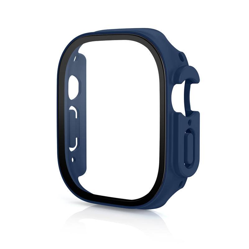 Kaca+case Untuk Apple Watch Ultra 49mm Band PC Bumper+Pelindung Layar Untuk Iwatch Ultra 49mm Tempered Glass Cover Aksesoris