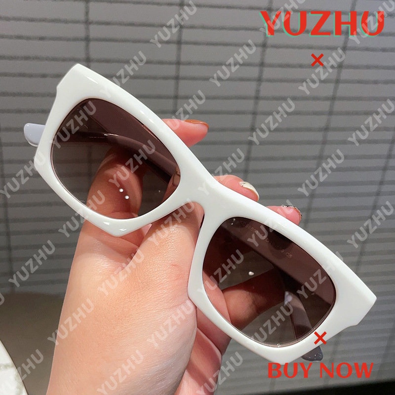 (YUZHU) Desain Mode Baru Mata Kucing Kacamata Bingkai Tebal Vintage Fashion Dua Warna Kerai Sunglasses