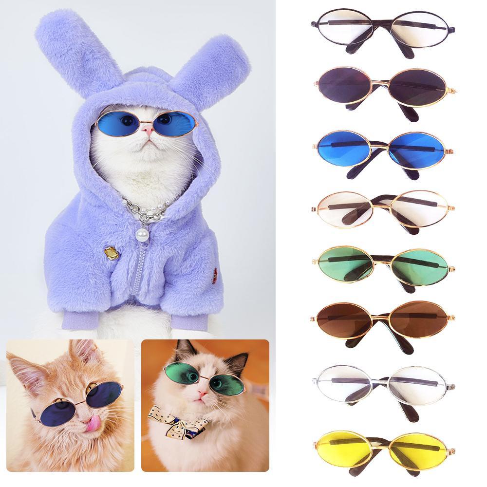 [Elegan] Kacamata Hitam Kucing2023 Perlindungan UV Multicolor Hias Anjing Sunglasses