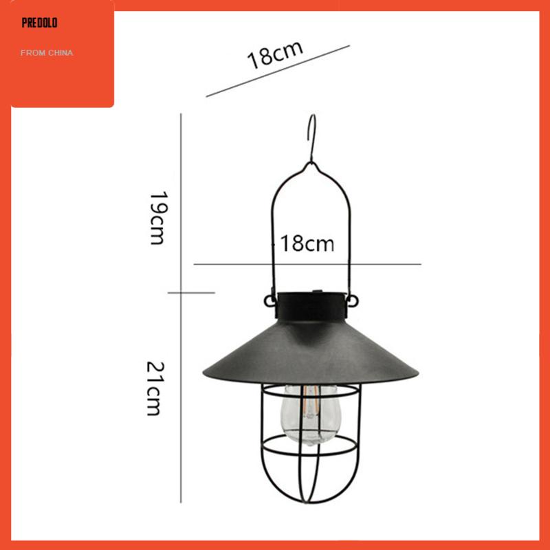 [Predolo] Lampu Gantung Lentera Tenaga Surya Dengan Batang Gantung Untuk Rumput Teras