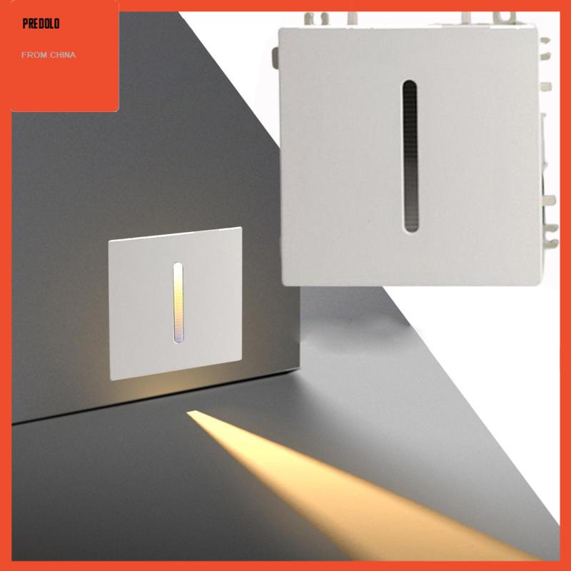 [Predolo] Lampu Tangga Mini Recessed Sconces Perlengkapan Indoor 3W Hitam Bulat