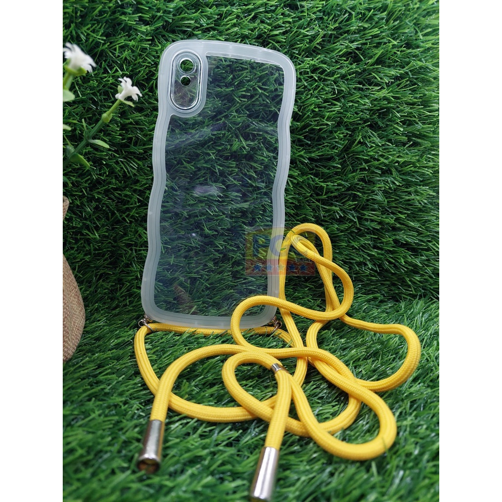 Case Clear Gelombang + TALI ( REDMI 9A / 9i ) Casing Hp Terbaru 2023 - PGC MALL