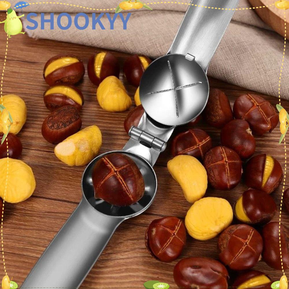 Chookyy Chestnut Clip Multifungsi Pemipil Nut Opener Pemecah Kacang Cepat