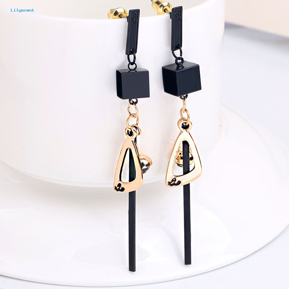 Lilyscent Fashion Wanita Geometris Panjang Drop Ear Stud Earrings Menawan Perhiasan Hadiah