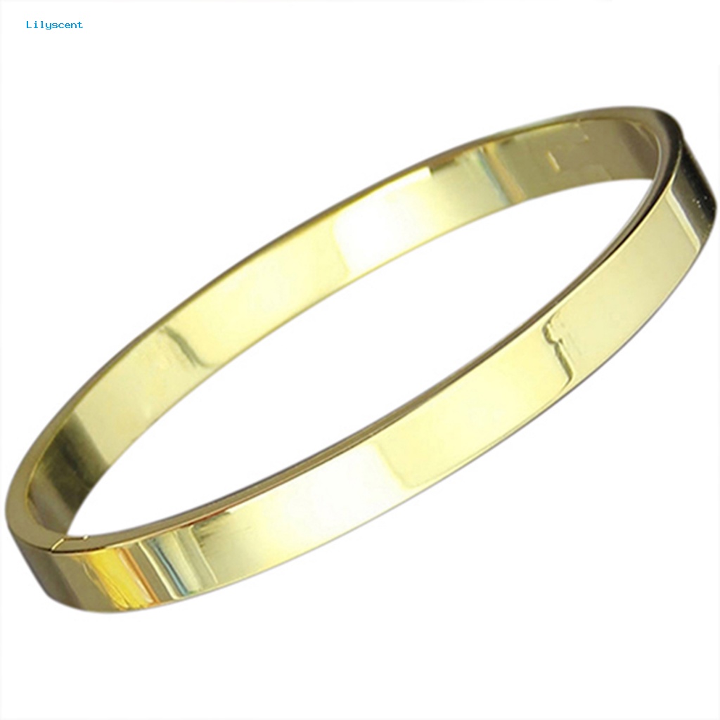 Lilyscent Hiasan Pergelangan Tangan Unisex Bangle Untuk Pesta Trendy Unisex Bangle Polished