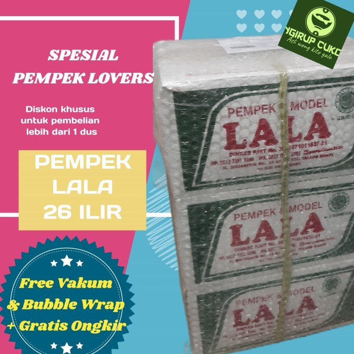 Pempek Palembang Lala 26 Ilir-paket isi 40 pempek kecil