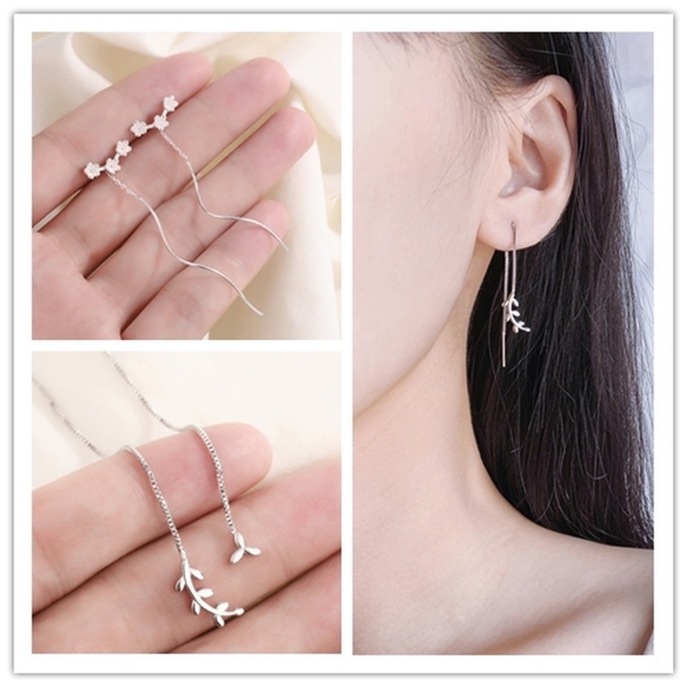 Manyue S925 Perak Earing Gadis Seksi Hadiah Liburan Anting Korea Fashion Wanita Ear Ring