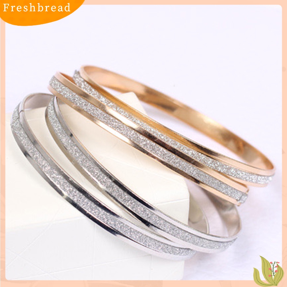 &lt; Freshbread &gt; 1Pc Minimalis Frosted Bangle Gelang Pesta Perhiasan Wanita Hadiah Hari Valentine