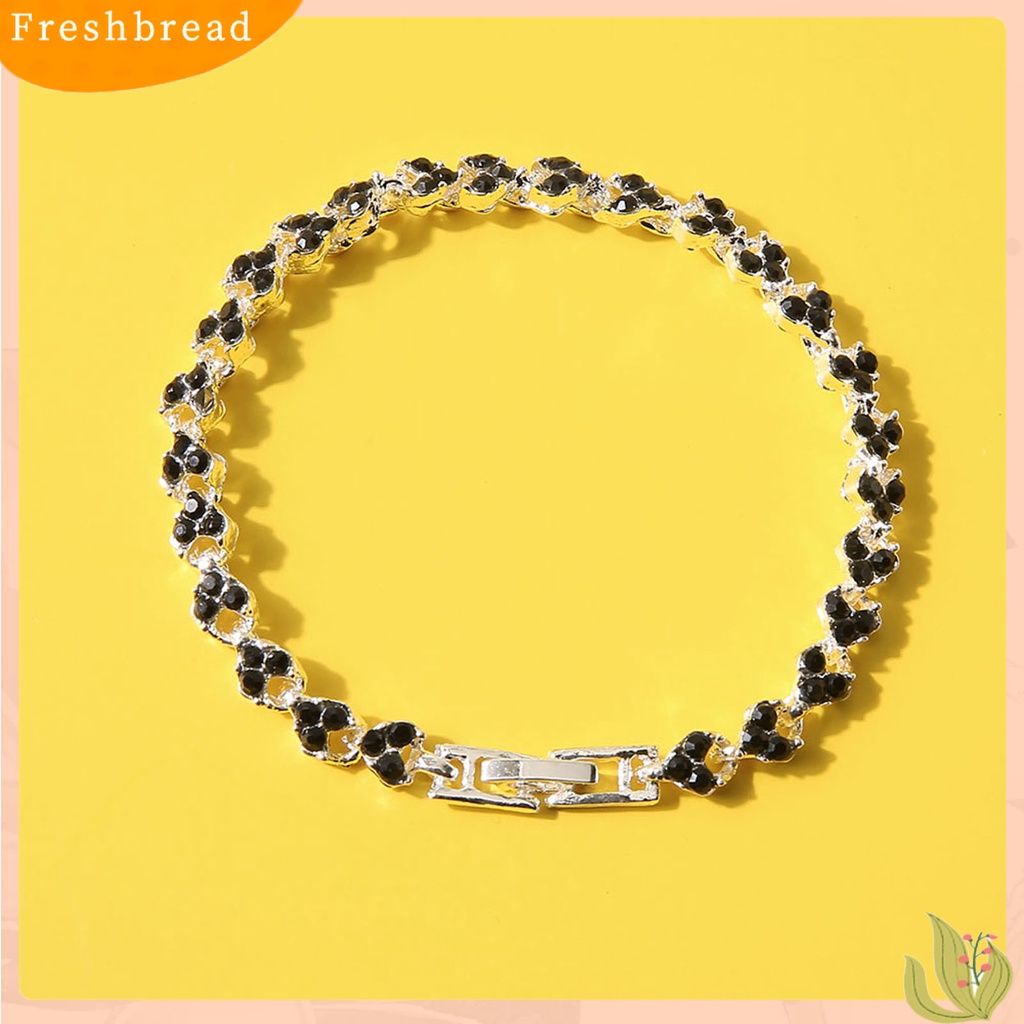 &lt; Freshbread &gt; Wanita Mewah Sederhana Kristal Imitasi Mengkilap Gelang Bangle Perhiasan Aksesoris Hadiah