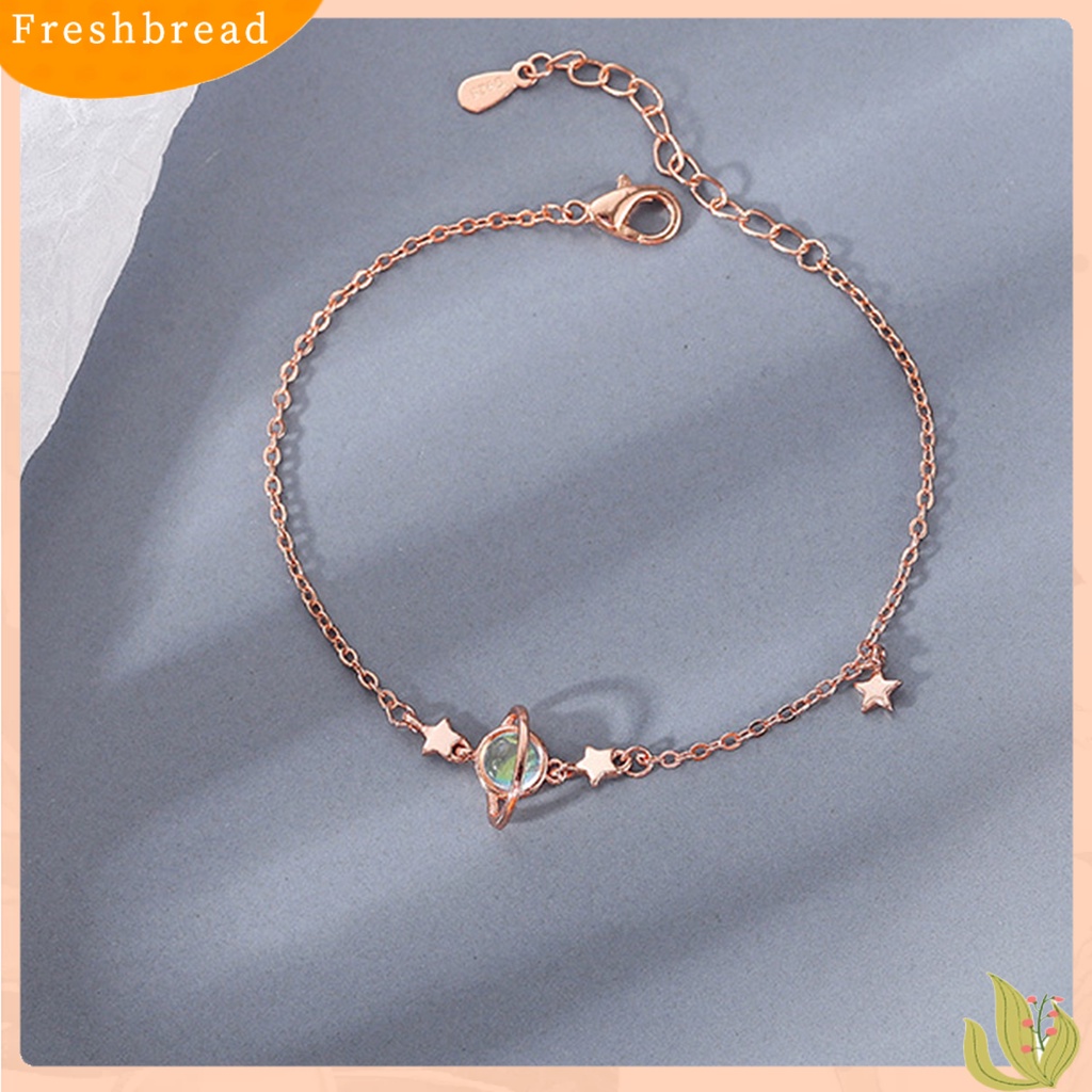 &lt; Freshbread &gt; Wanita Gelang Faux Moonstone Bintang Individu Romantis Planet Liontin Wanita Bangle Women Jewelry