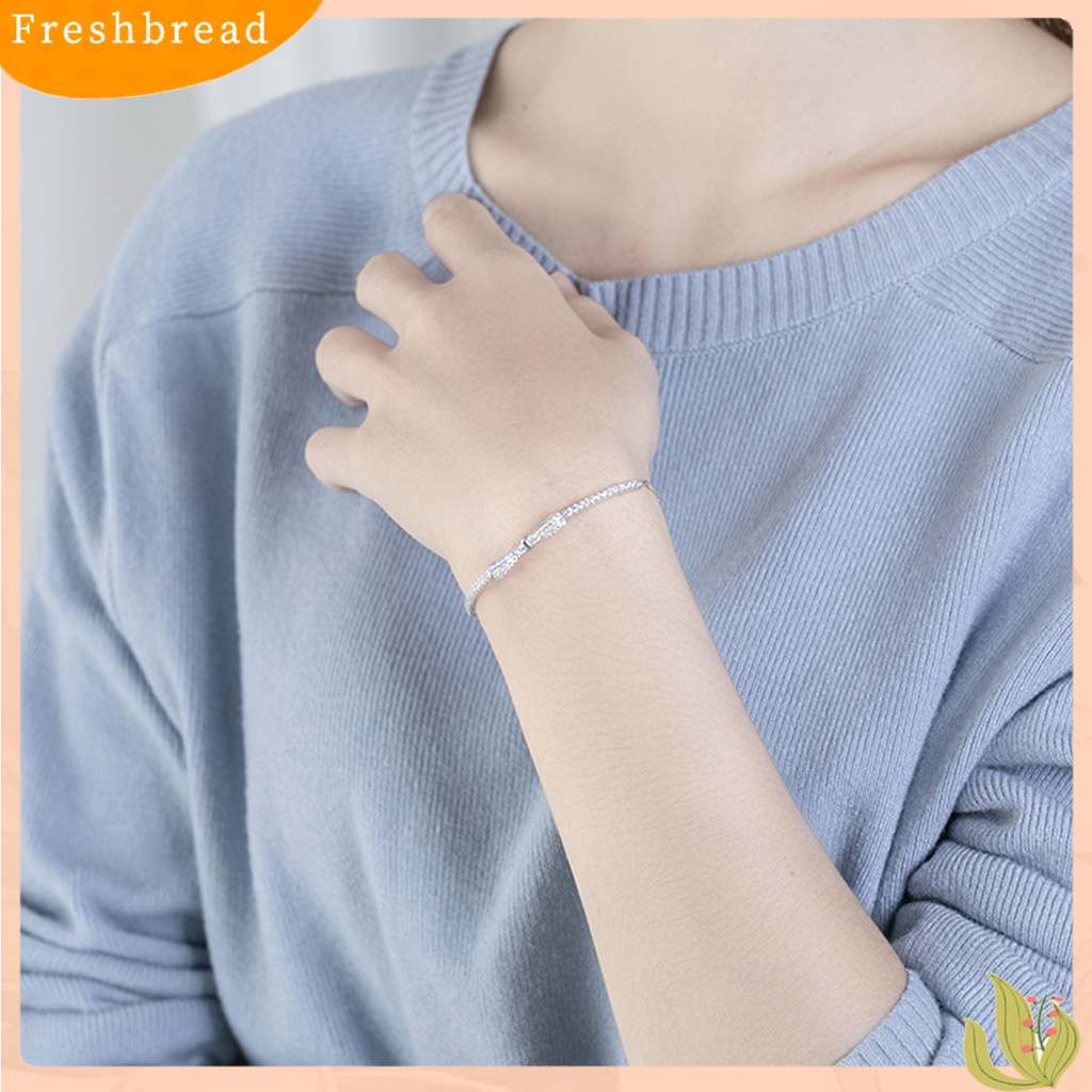 &lt; Freshbread &gt; Gelang Bow Bangle Ikatan Simpul Wanita Mengkilap Unik Adjustable Untuk Valentine Day