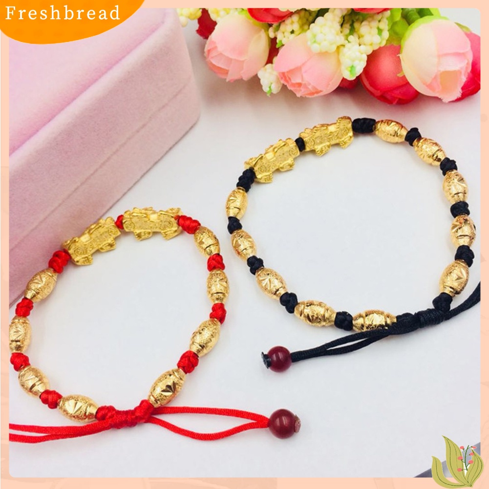 &lt; Freshbread &gt; Unisex Feng Shui Amulet Pi Xiu Pesona Manik-Manik Dikepang Tali Gelang Bangle Hadiah