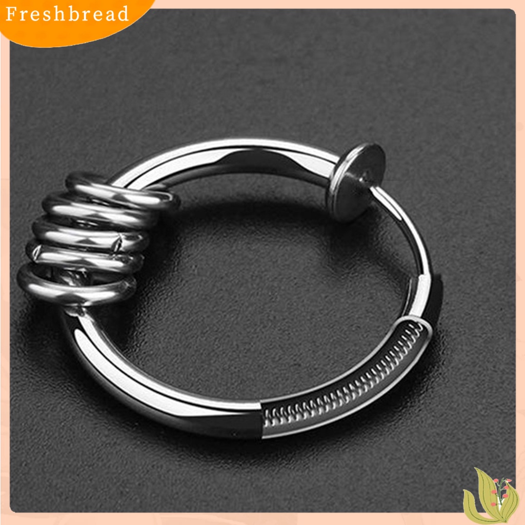 &lt; Freshbread &gt; 1Pc Unisex Keren Anting Bulat Non Tindik Telinga Hoop Earring Clip Untuk Pakaian Sehari-Hari