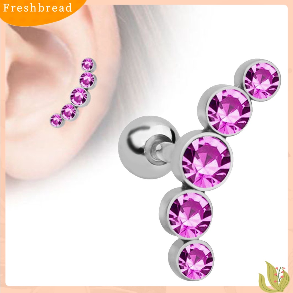 &lt; Freshbread &gt; 1Pc Wanita Stainless Steel Cartilage Helix Tragus Ear Stud Piercing Anting Hadiah