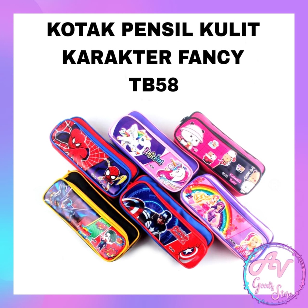 

KOTAK PENSIL KULIT RESLETING KARAKTER TB-58 / TEMPAT PENSIL KULIT FANCY