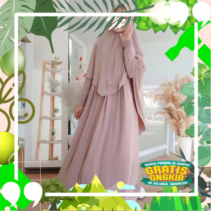 Gamis Syar'i Anak Tanggung Perempuan Usia 10th 11th 12 Tahun / KIRANA SYAR'I / Gamis Anak Bahan Mosc