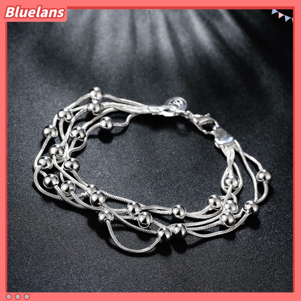 {In Stock} Rantai Lima Baris Menawan Indah Tembaga Pengerjaan Halus 5baris Kalung Gelang Set Untuk Wanita