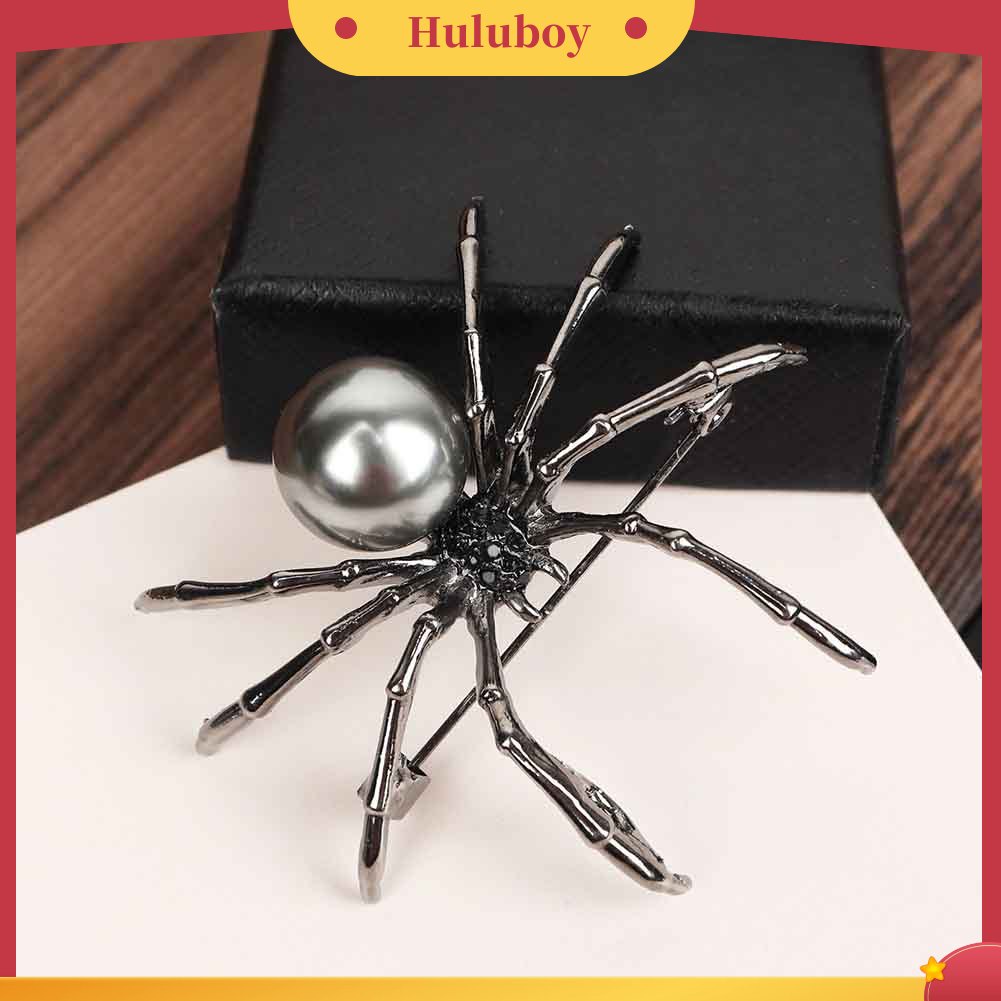 {Ready Stock} Fashion Wanita Berlian Imitasi Mutiara Imitasi Spider Bros Pin Korsase Lapel Perhiasan Hadiah