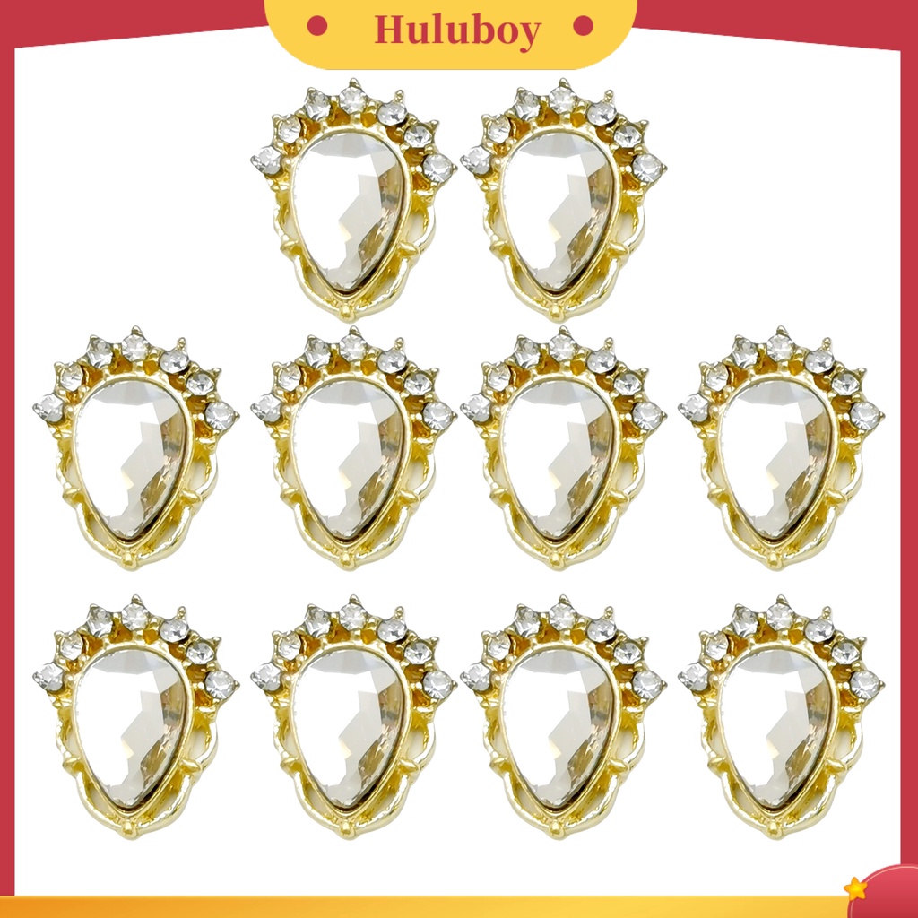 {In Stock} 10Pcs Ornamen Manicure Shiny Efek Visual Kreatif Bentuk Desain Berlian Imitasi Berkilau Hias Alloy 3D DIY Nail Art Perhiasan Manicure Ornaments Untuk Salon Kuku