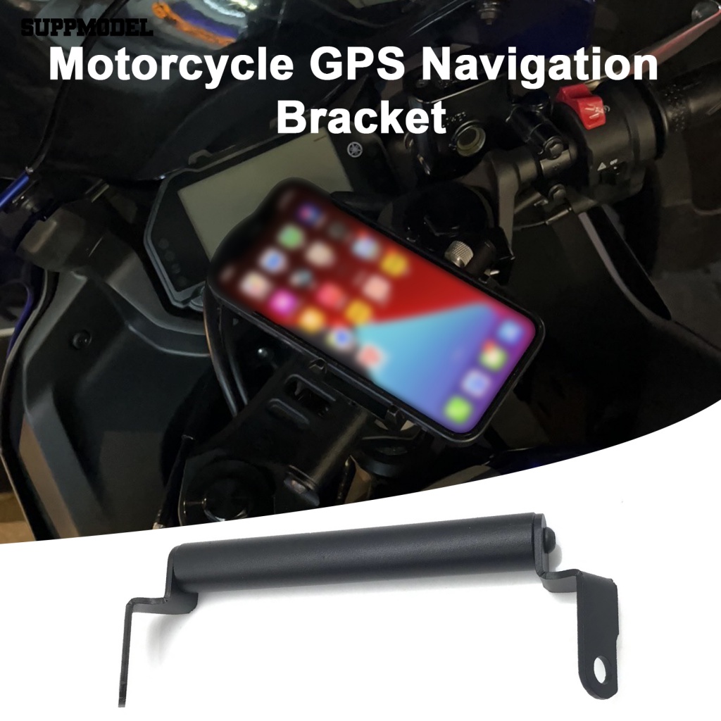 Suppmodel 1set Braket Navigasi Motor YAMAHA Baja Karbon Bracket Navigasi GPS Depan Motor Stand Anti-Oksidasi Untuk R25 R3 2019-2021