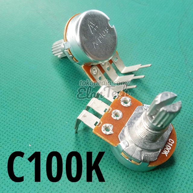 C100k Potensio A-Plus Vertikal Mono Short Potensiometer 100kC ElanTech