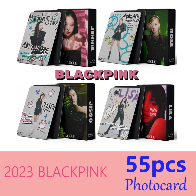 Kpop 55pcs/Set Kartu Lomo Photocard Korea ldol 2023 Blackpink JENNIE ROSE JISOO LISA Photocards Album HD Lomo Card for Blink Blackpink