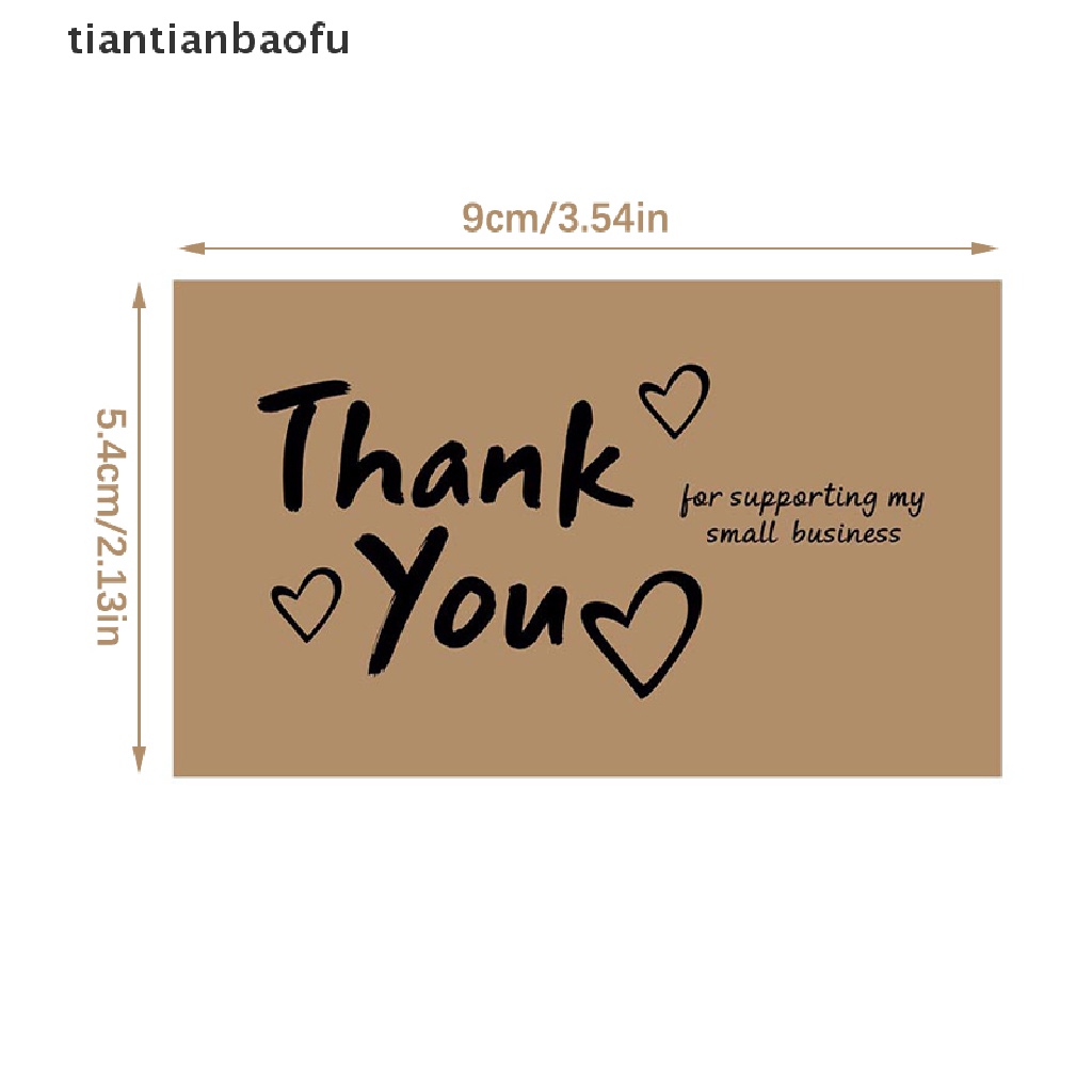 [tiantianbaofu] 10pcs Natural Kraft Paper Card Thank You For Your Order Card Untuk Dekorasi Butik