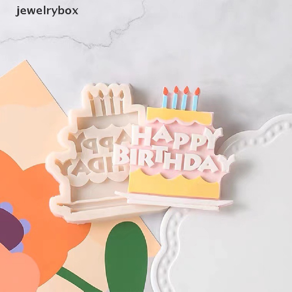 [jewelrybox] Silikon 3D Happy Birthday Alfabet Inggris Cetakan Kue Coklat Decorag Alat Butik