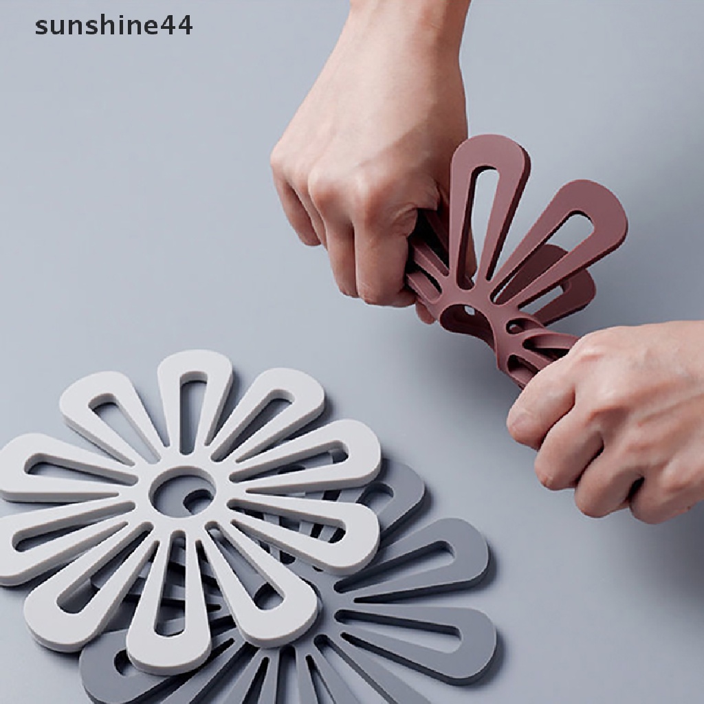 Sunshine Alas Panci Dapur Bentuk Bunga Tempat Panci Untuk Hot Pot and Pans Holder Kitchen Insulation Coaster Hot Pad for Dishes ID