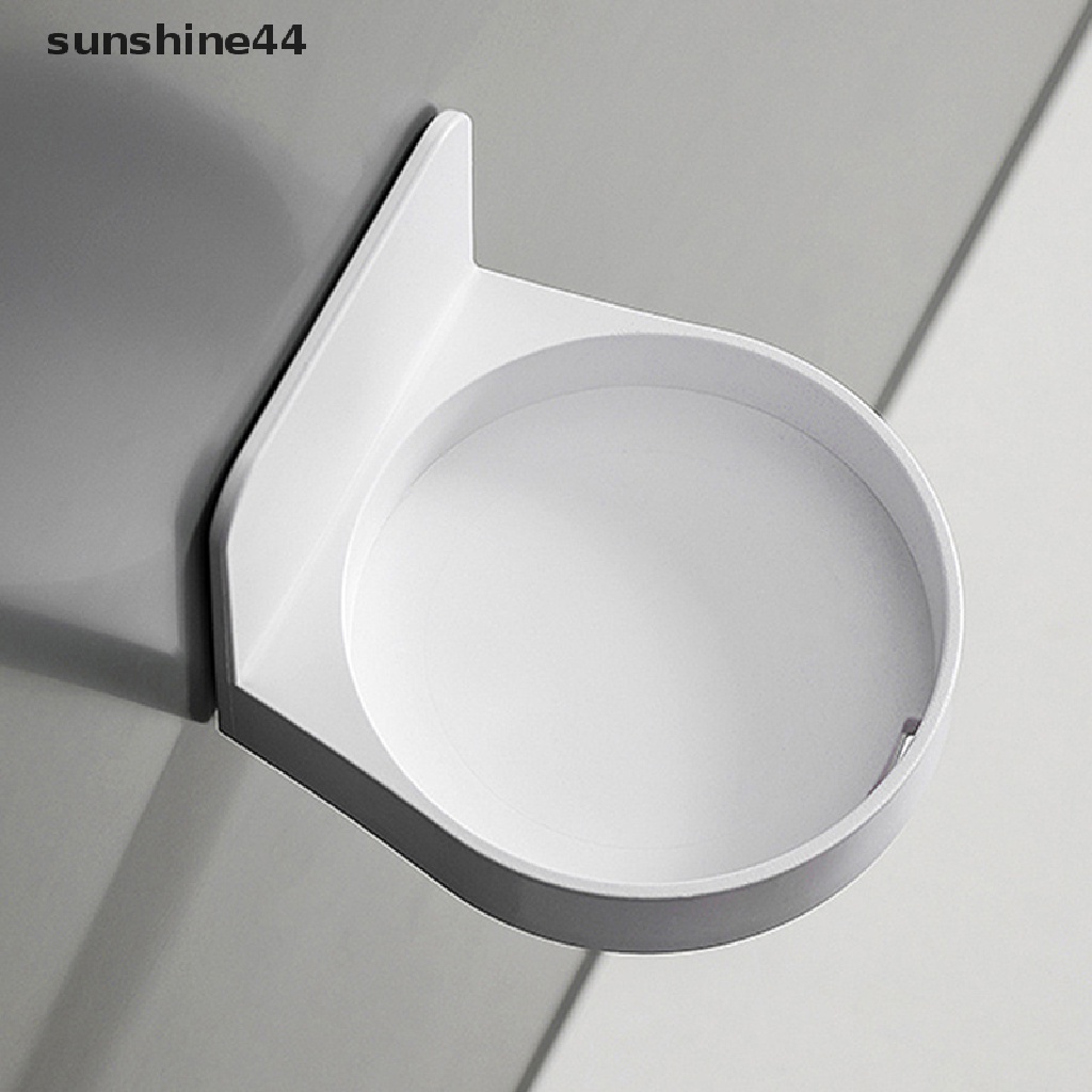 Sunshine Bathroom Storage Self Adhesive Botol Holder Tray Bulat Tempel Dinding Penyangga ID