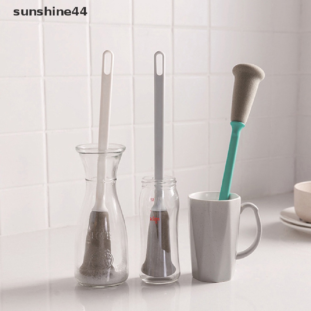 Sunshine Perlengkapan Pembersih Dapur Gagang Panjang Sikat Spons Sikat Pembersih Botol Tools ID