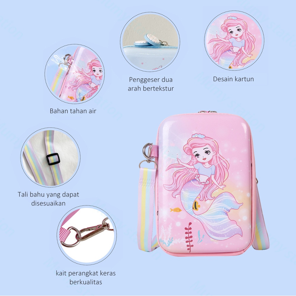 Mumystation Tas Selempang Anak Karakter/ Tas Anak Sling Bag Hardcase Lucu
