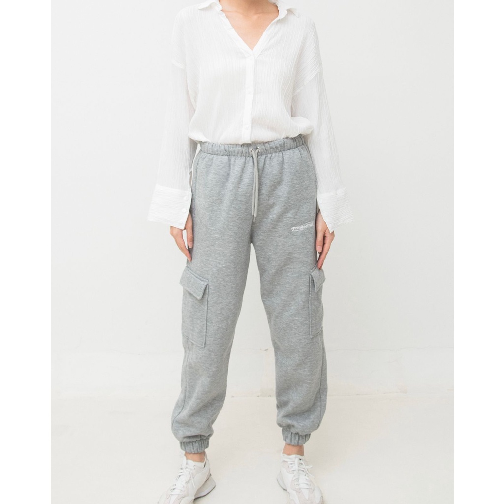 Aretha jogger cargo bordir | Aesthete yourlife