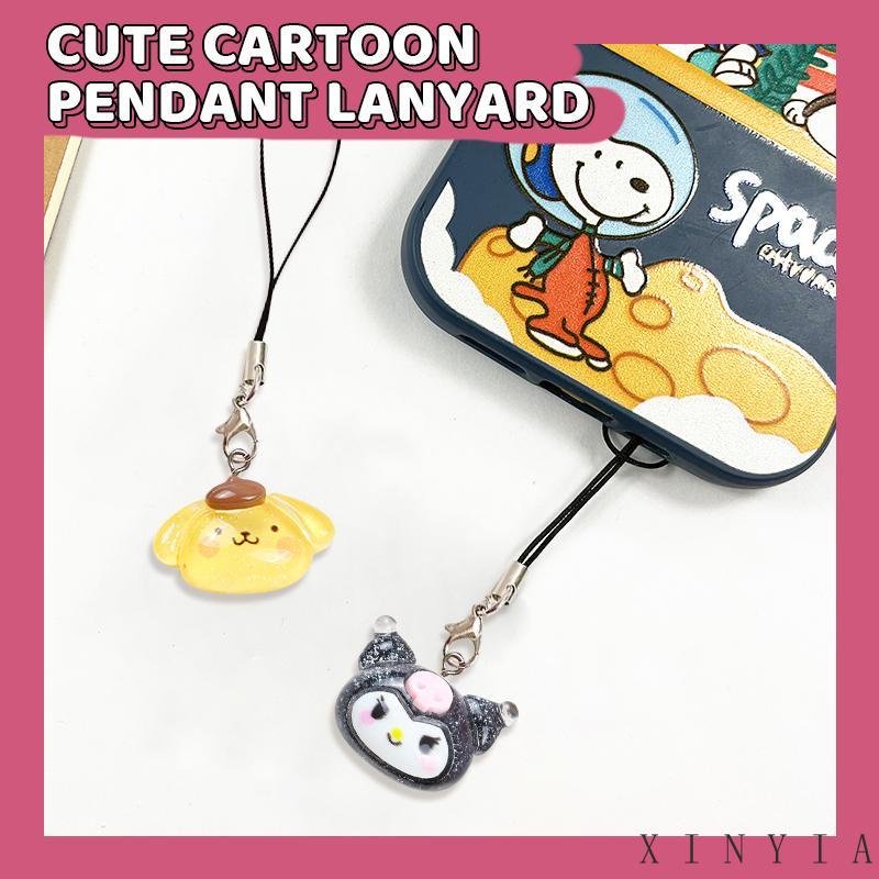 [xinyia.id11] Liontin Telepon Glitter Transparan Pochacco Cinnamoroll Lucu USB Flash Disk Tas Pendant Lanyard