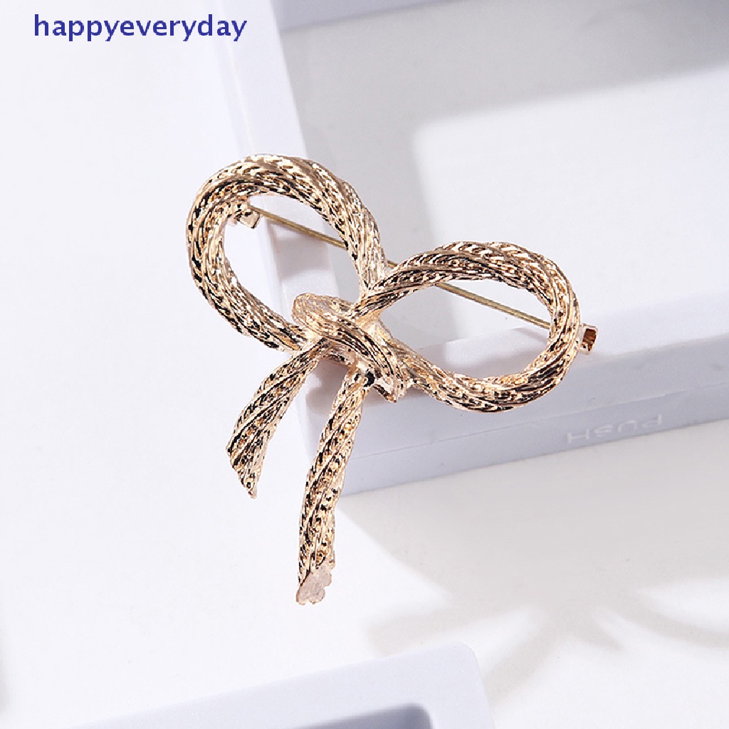 [happy] Fashion Busur Bros Untuk Wanita Ikatan Simpul Bros Pin Safety Lapel Pin Brooch Pernikahan Perhiasan Aksesoris [ID]