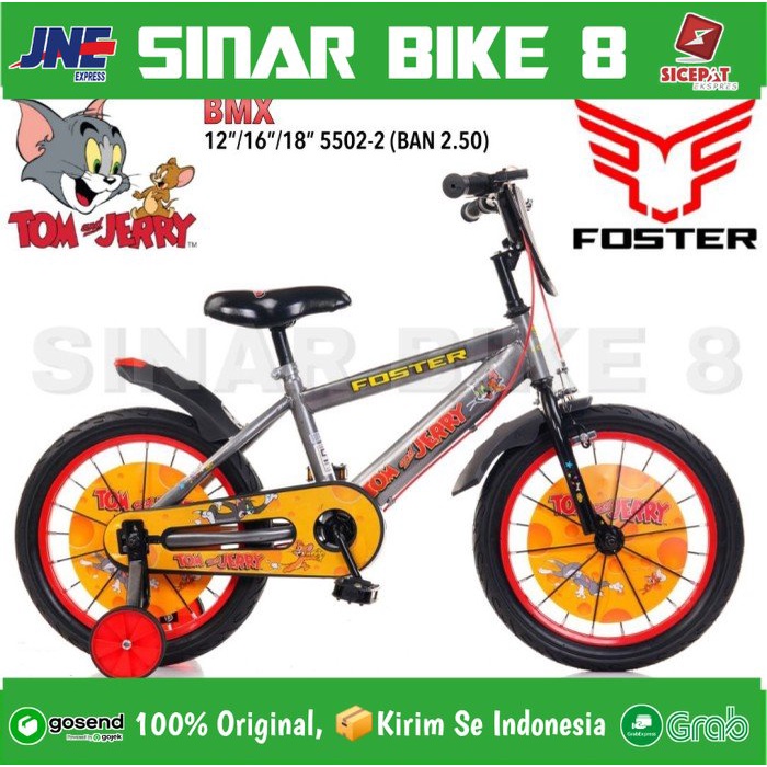 Sepeda Anak Laki BMX ST FOSTER FT 5502-2 TOM &amp; JERRY Ukuran 12&quot;16&quot; dan 18 Inch