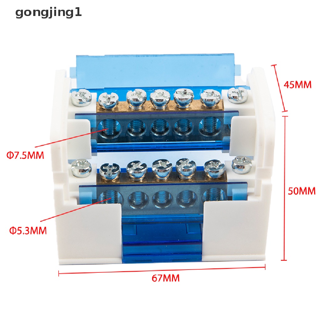 Ggg Din Rail Terminal Block WKH207 Kotak Distro Listrik Modular Blok Sambungan ID