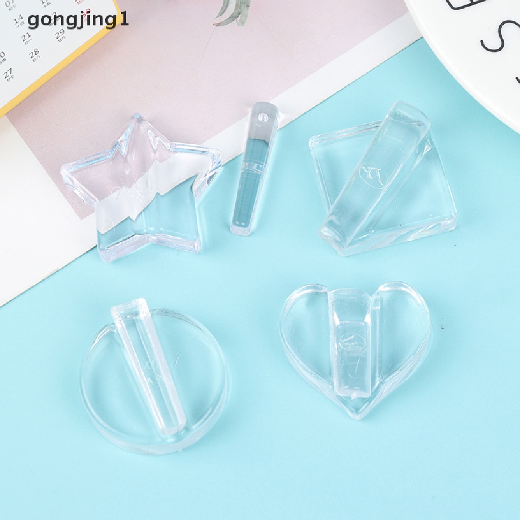 Ggg 1Pcs Cetakan Nail Art Curvature Membuat Stiker Kuku Metal Curl Sharp Model Frame ID