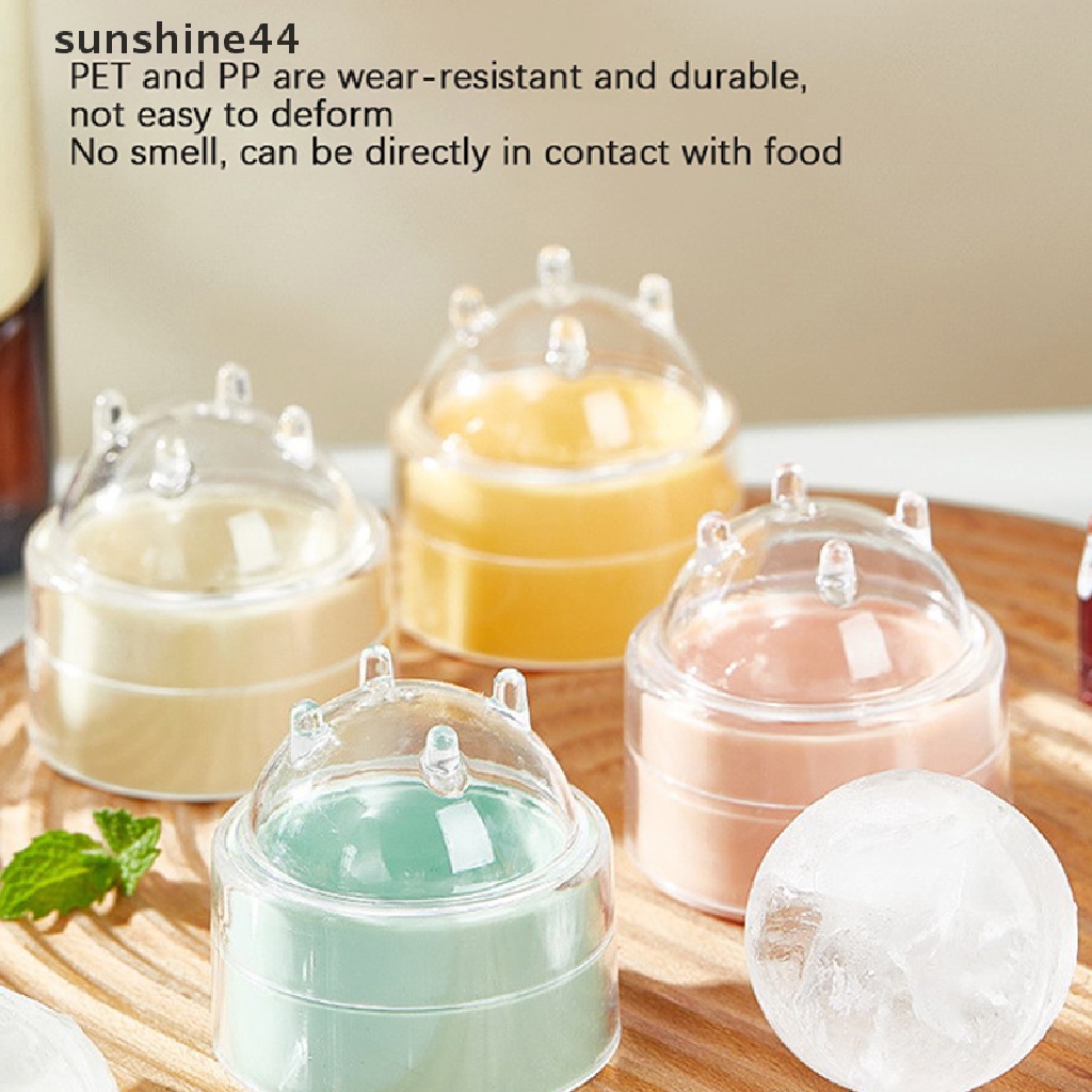 Sunshine 1Pc Sphere Cetakan Es Batu Slow Melg DIY Ice Ball Bulat Jelly Membuat Cetakan ID