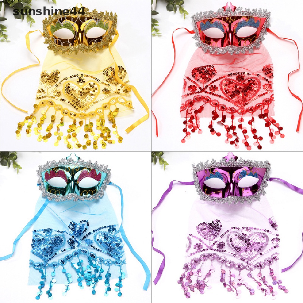 Sunshine Kostum Kerudung Masker Sexy Lady Dance Party Diamond Venetian Mask Cosplay Party ID