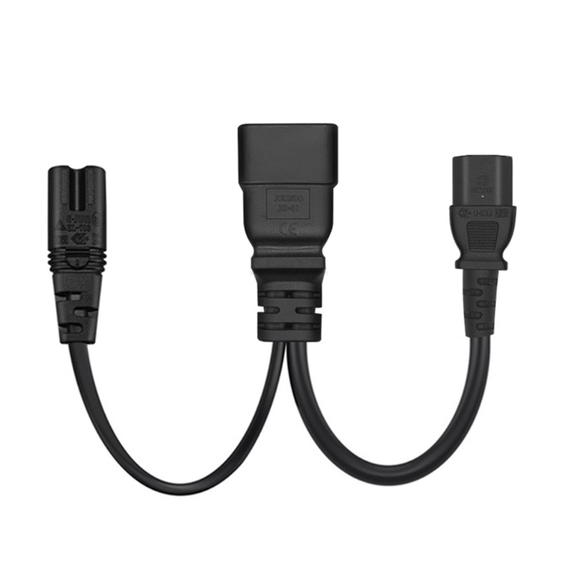 Konektor zzz 3Pin IEC320-C20 to IEC320-C7+C13 Converter Adapter Kabel Listrik Cord