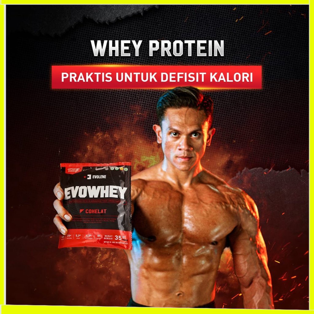 Evowhey SACHET - Suplemen Fitness - Suplemen Workout Evolen Evoline Jakarta