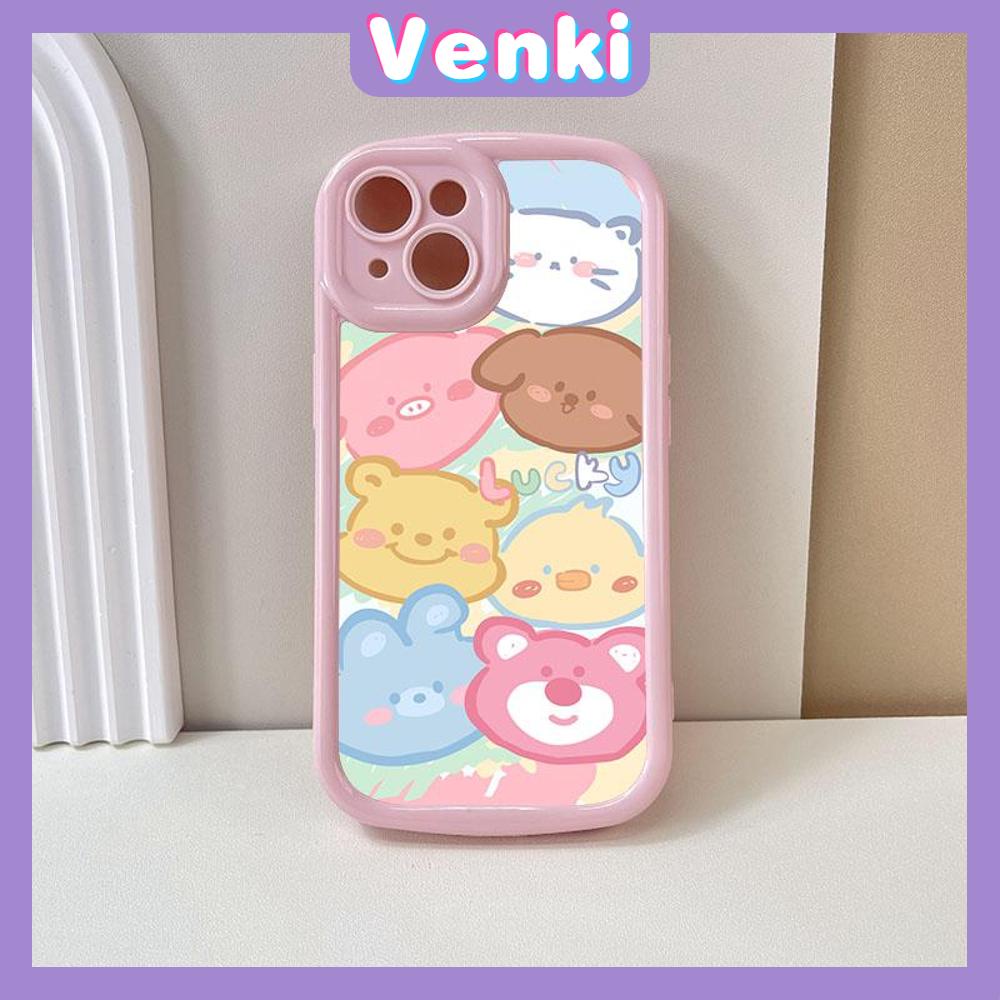 Case for iPhone 11 Soft TPU Glossy Round Edges Case Cute Cartoon Animals Camera Protection Shockproof For iPhone 14 13 12 11 Pro Max 7 8 Plus X XR