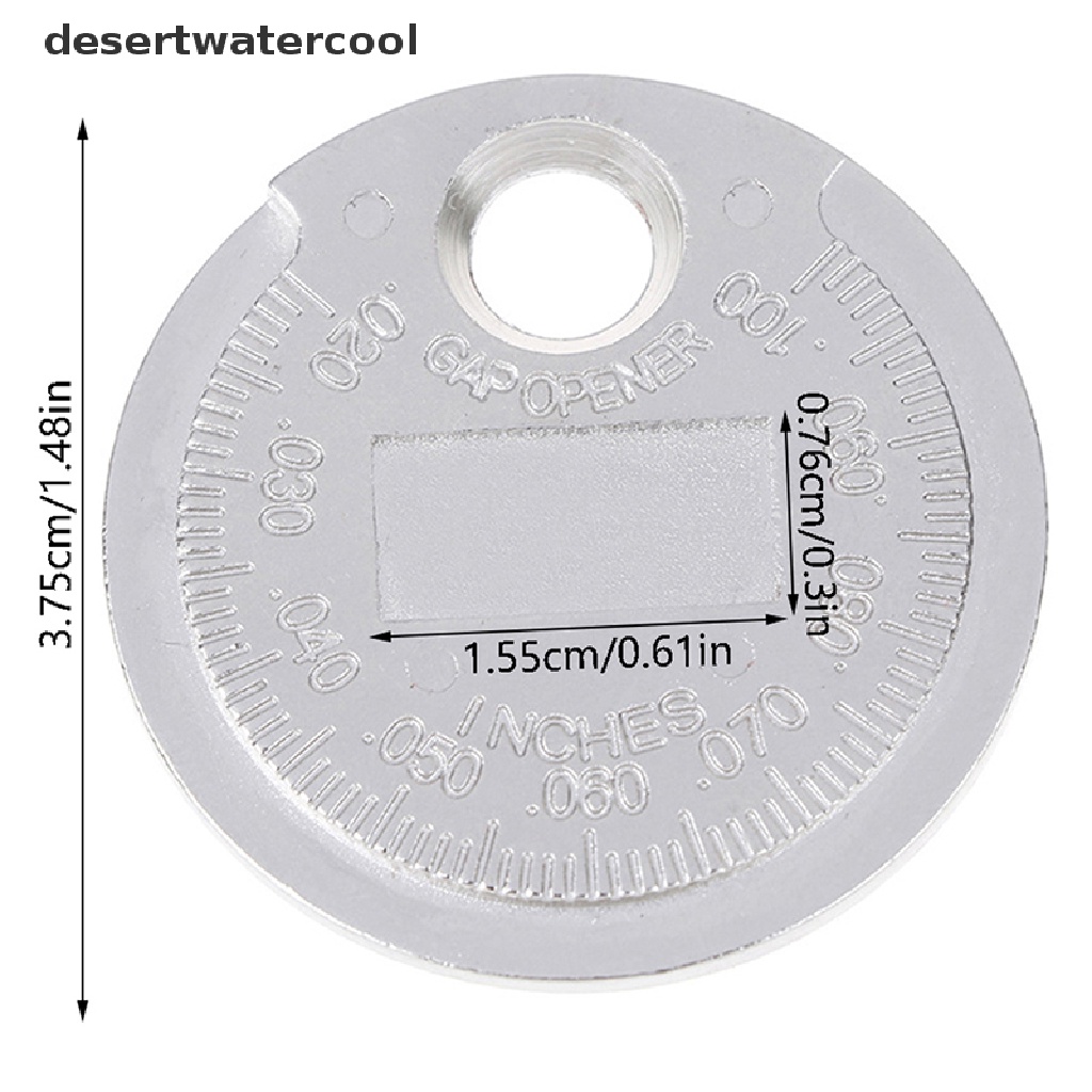 Deid 1PC 0.6-2.4mm Range Coin-Type Spark Plug Gage Gap Tool Feeler Spark Plug Gap Measurement Tool Martijn