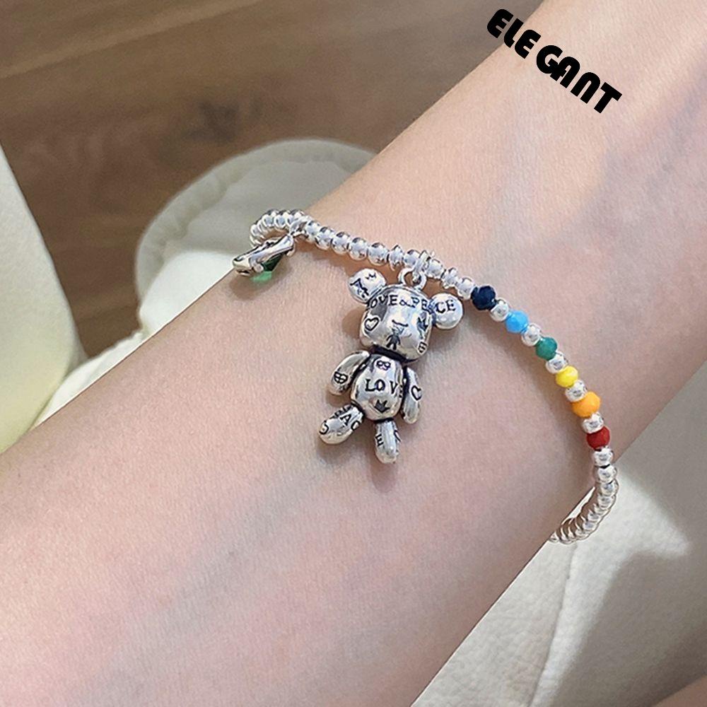 [Elegan] Gelang Kartun Lucu Sederhana String of Beads Titanium steel Pesta Fashion Design Kalung Fashion Korea