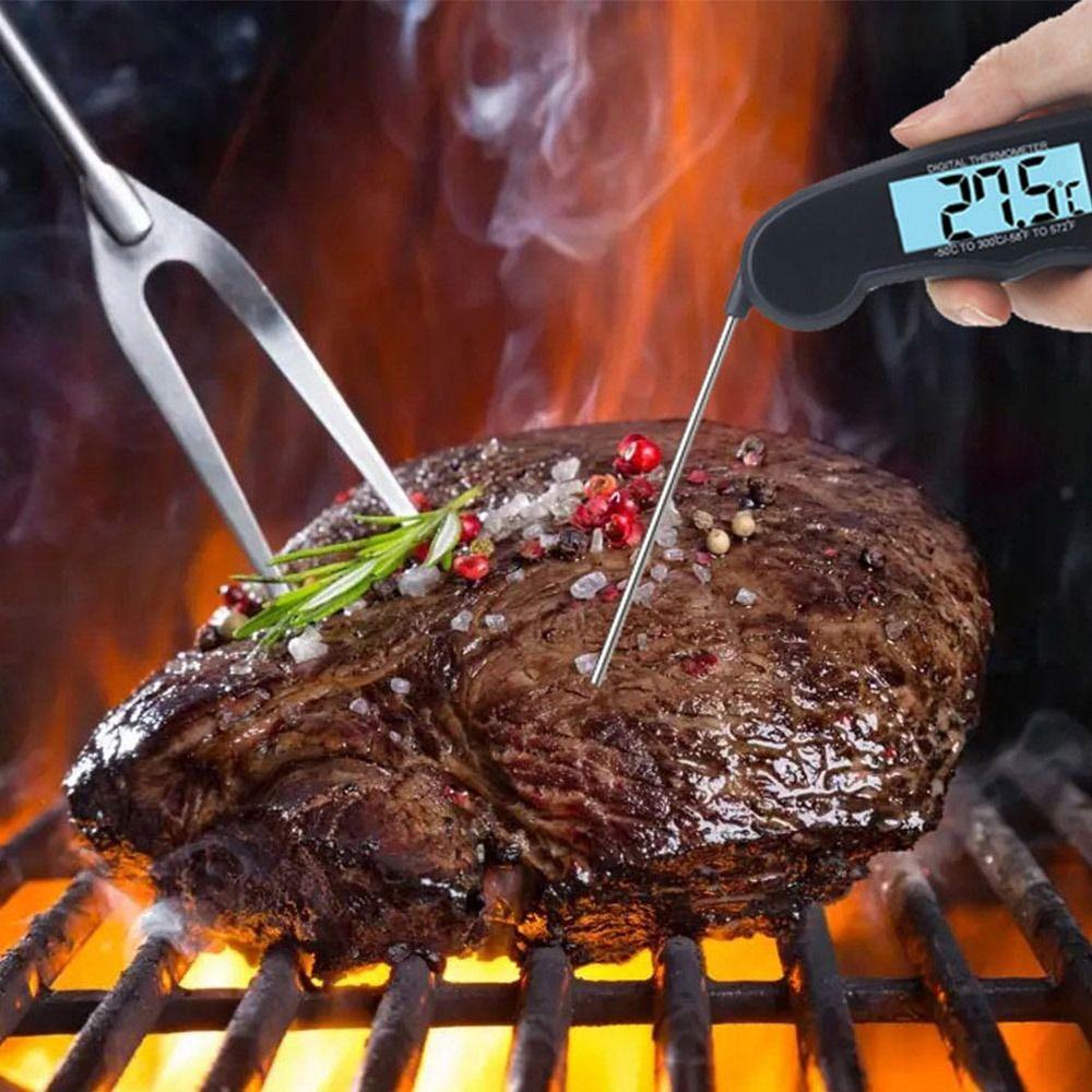 POPULAR Populer Termometer Makanan Digital Presisi Tinggi Barbekyu Alat Masak Untuk Daging BBQ Makanan Minyak Dapur Pengukur Suhu